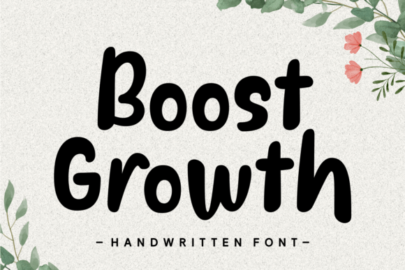 Boost Growth: A Playful Script Font for Lively Editorial Design