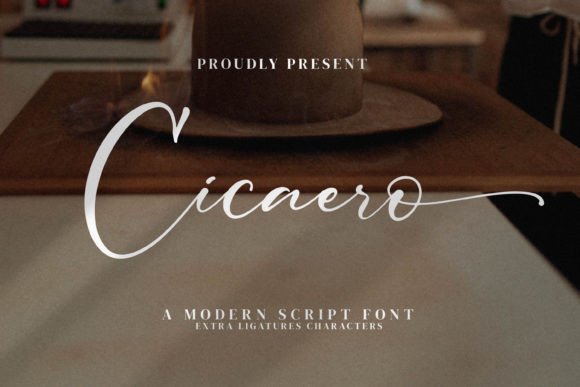 Cicaero: A Romantic Script Font for Crafters and Product Designers