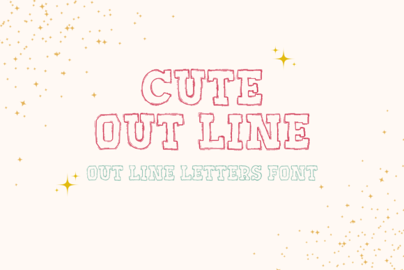Cute out Line: A Handwritten Font That Elevates Small Business Branding