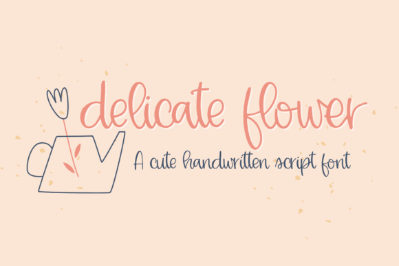Delicate Flower Font: A Playful Script for Charming Brand Designs