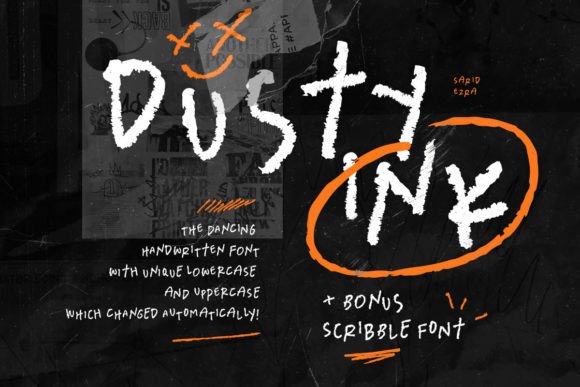 Dusty Ink: A Quirky Handwritten Font for Expressive Editorial Design