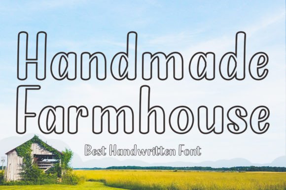 Handmade Farmhouse Outline: A Cozy Script Font for Warm Editorial Touches