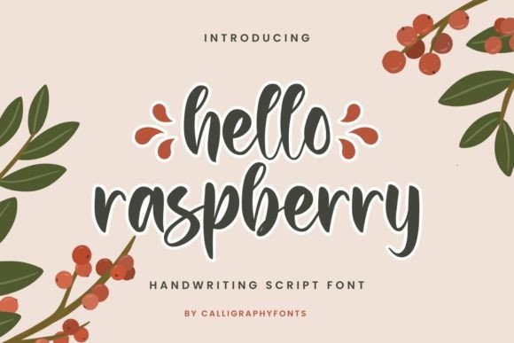 Hello Raspberry: A Fresh Script Font for Modern Web Design Projects