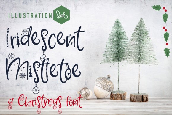 Iridescent Mistletoe: A Festive Display Font for Digital Branding