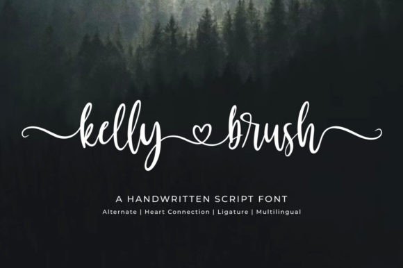 Kelly Brush: A Modern Handwritten Font for Editorial Romance