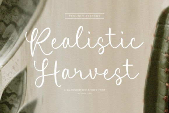 Realistic Harvest: A Handwritten Script Font for Elegant Web Design