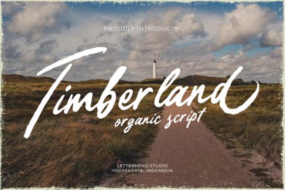 Timberland: A Thoughtful Script Font for Editorial Identity and Layout Design